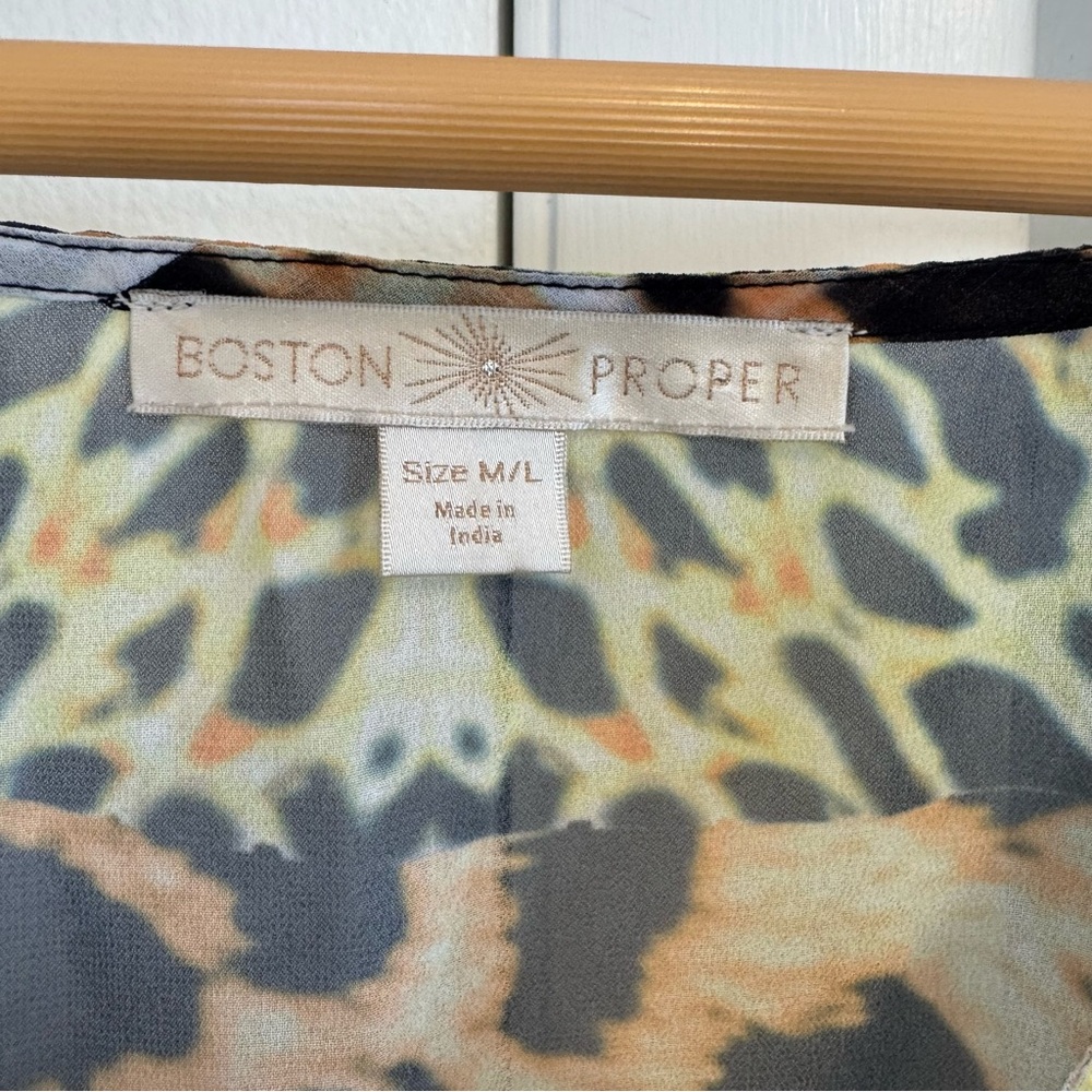 Boston Proper Multicolor Animal Print Kaftan - Picture 4 of 7